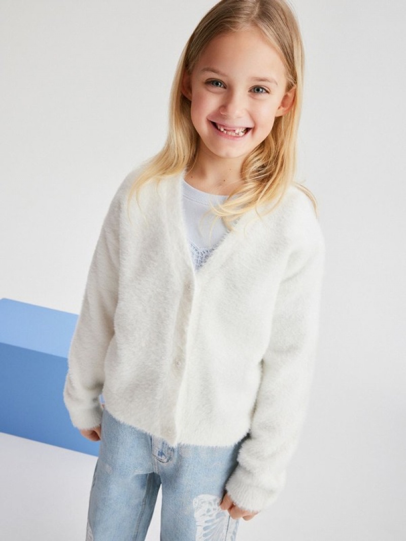 Reserved Knit Cardigan Pullover Mädchen Weiß | 4165-XCDFA