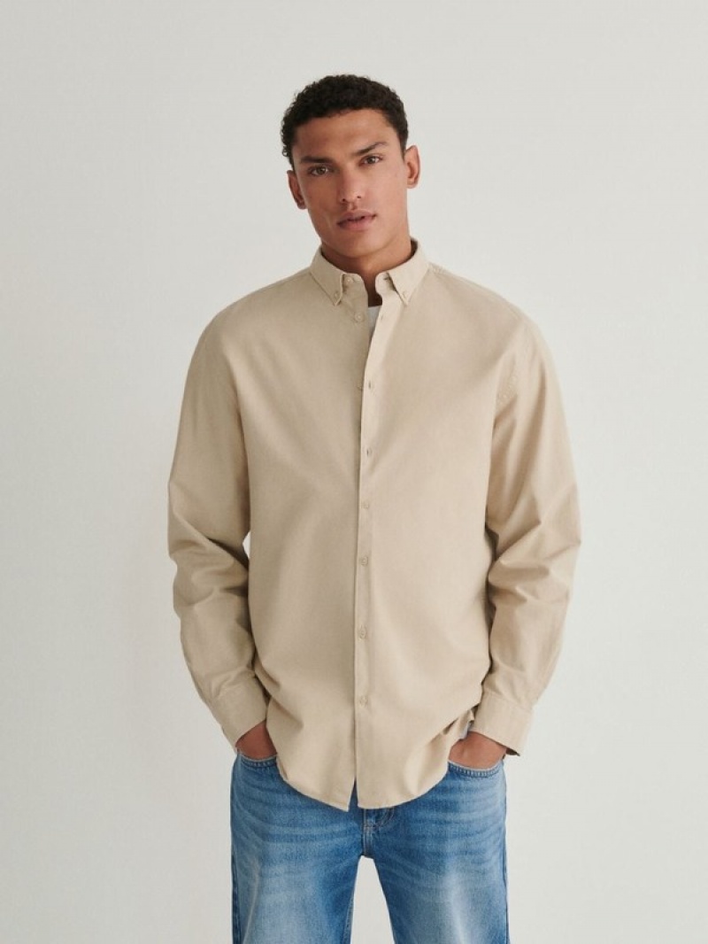 Reserved Kompfort Fit Hemd Herren Beige | 0486-LORKZ