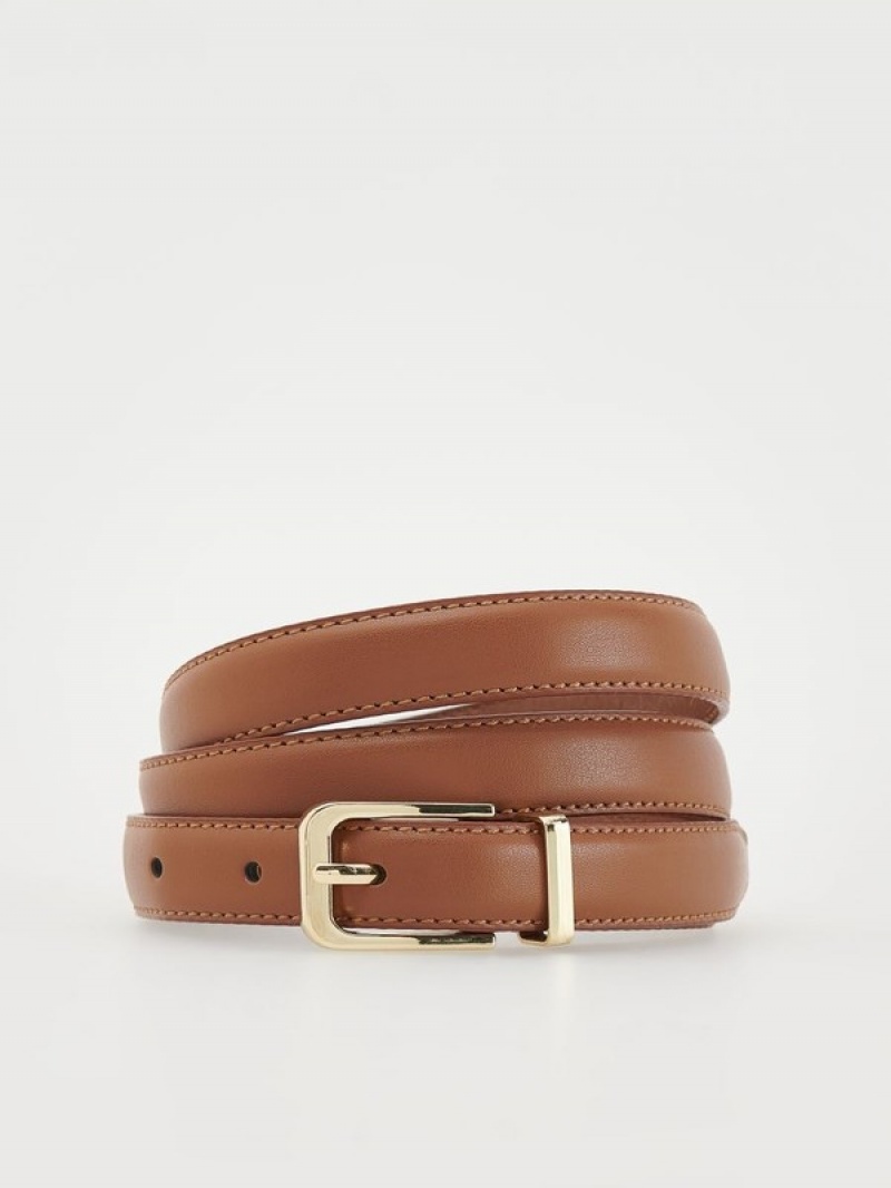 Reserved Leatherbuckle Gürtel Damen Braun | 5926-ZLSHQ