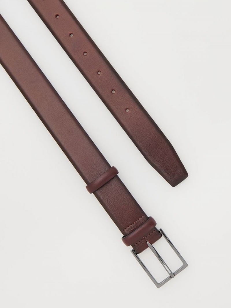 Reserved Leatherbuckle Gürtel Herren Bordeaux | 5810-OYHVZ