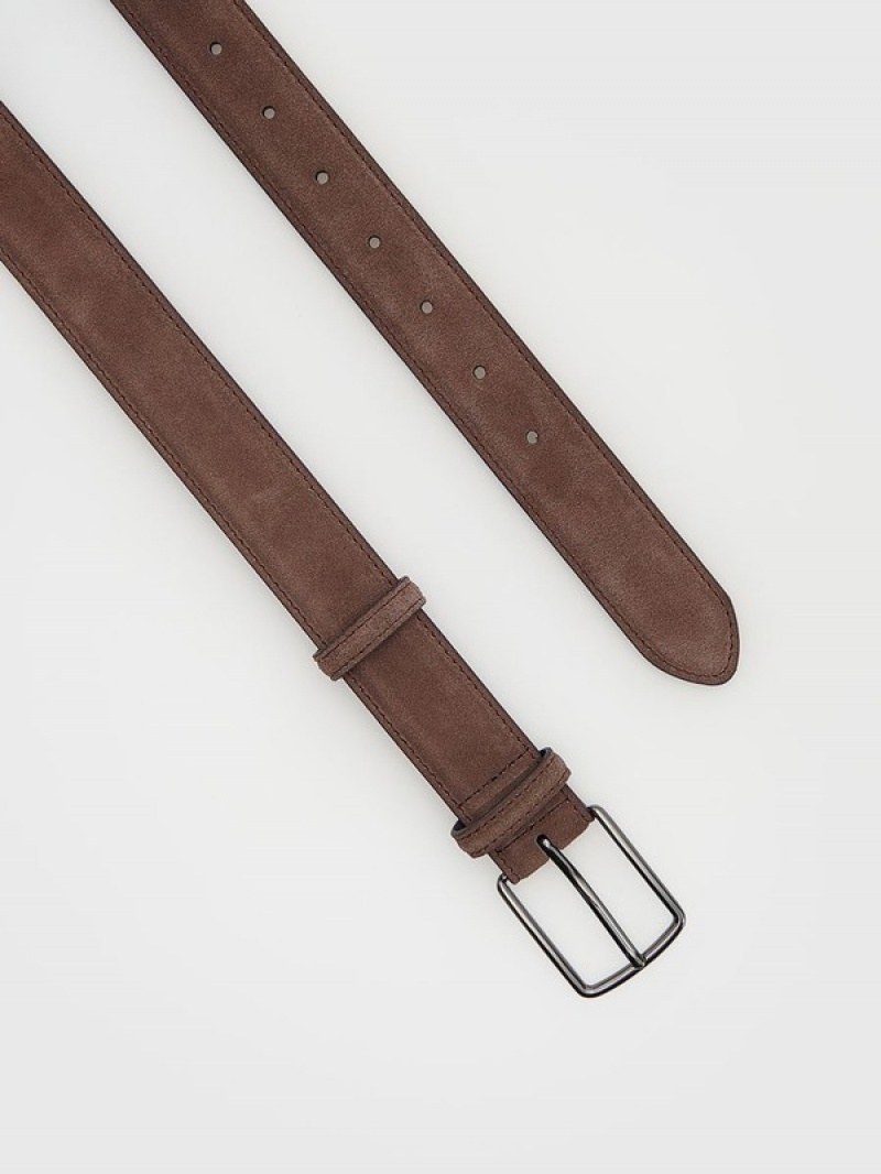 Reserved Leatherbuckle Gürtel Herren Braun | 3705-XHWZY