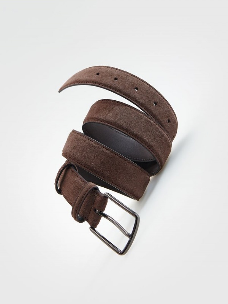 Reserved Leatherbuckle Gürtel Herren Braun | 3705-XHWZY