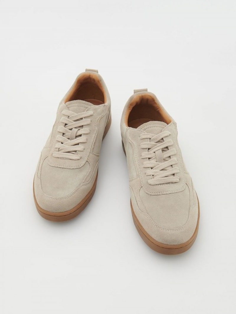 Reserved Leder Rich Schuhe Herren Beige | 4518-STEIC