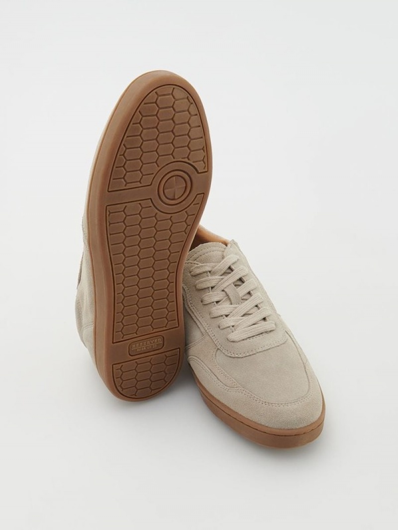 Reserved Leder Rich Schuhe Herren Beige | 4518-STEIC