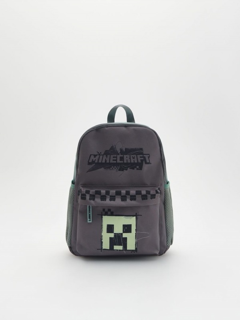 Reserved Minecraft Taschen Jungen Dunkelgrau | 8279-BPHXY