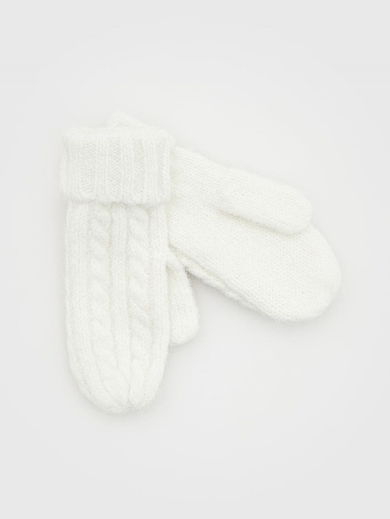 Reserved Mittens Handschuhe Damen Weiß | 0193-RHPOQ