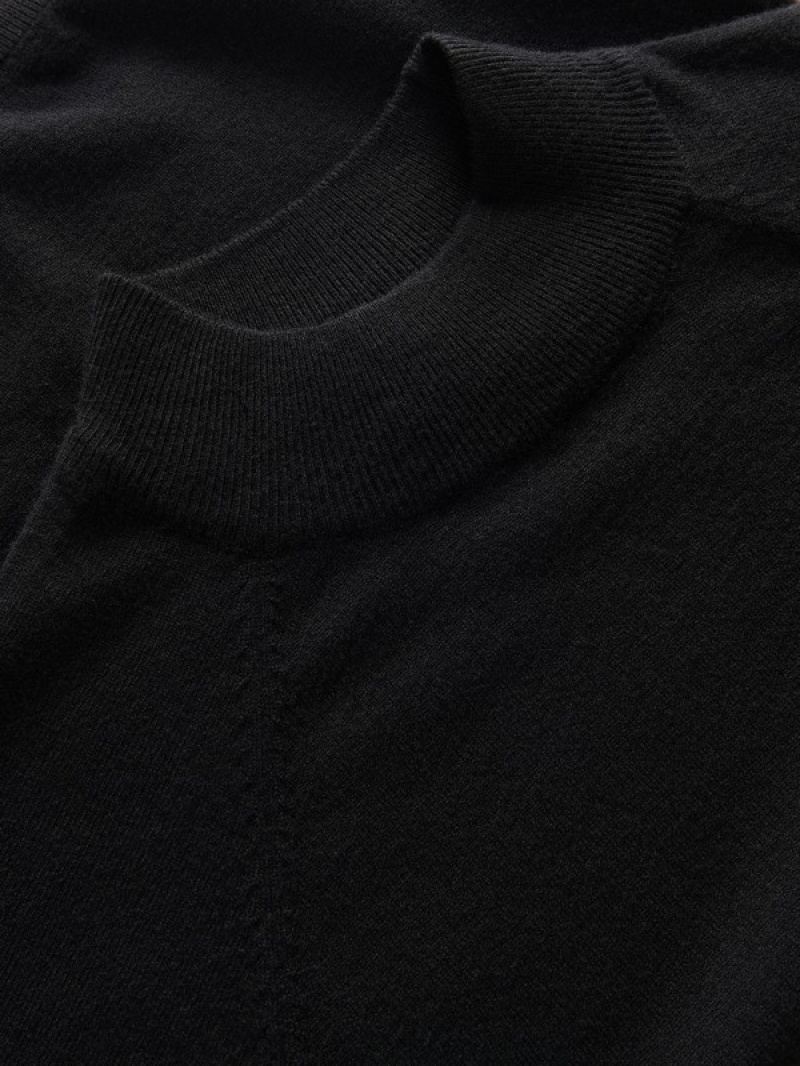 Reserved Mock Neck Pullover Damen Schwarz | 2075-LBEMG