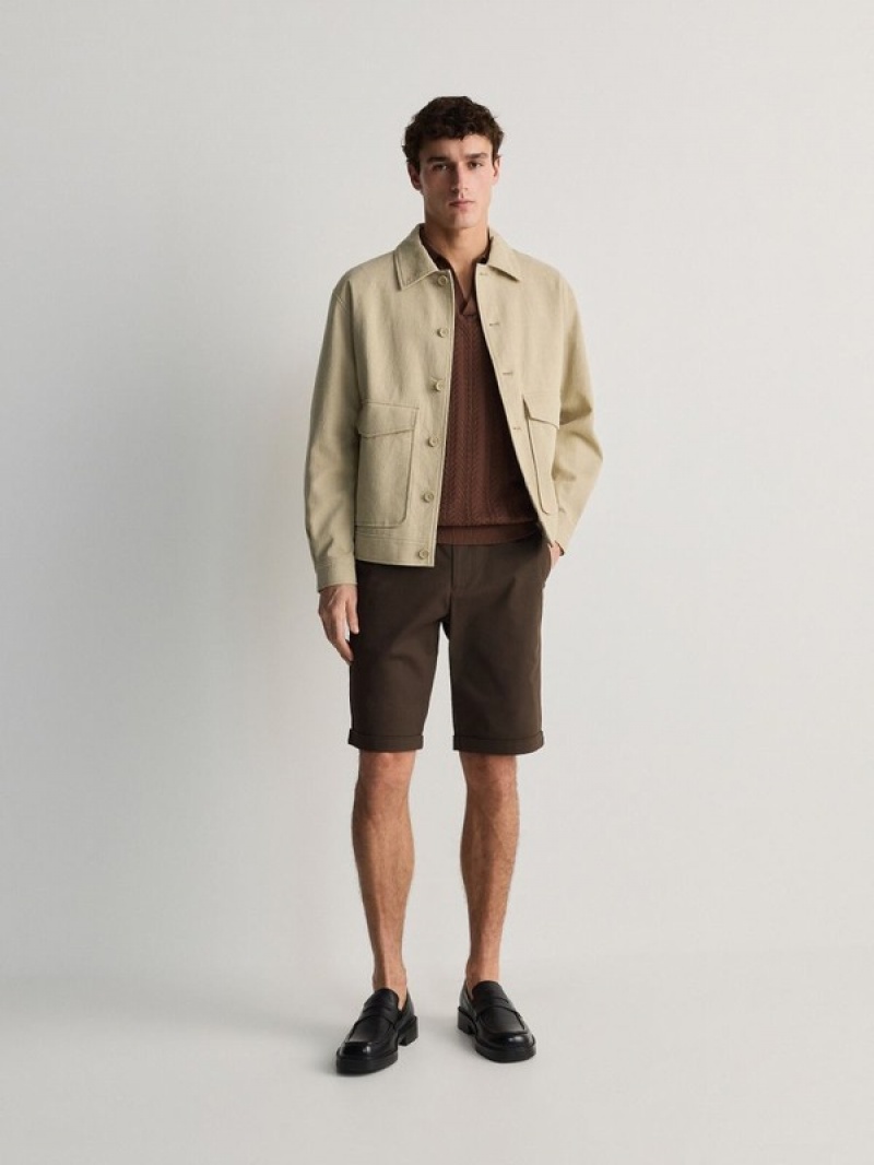 Reserved Outer Jacken Herren Beige | 0791-HNZEC