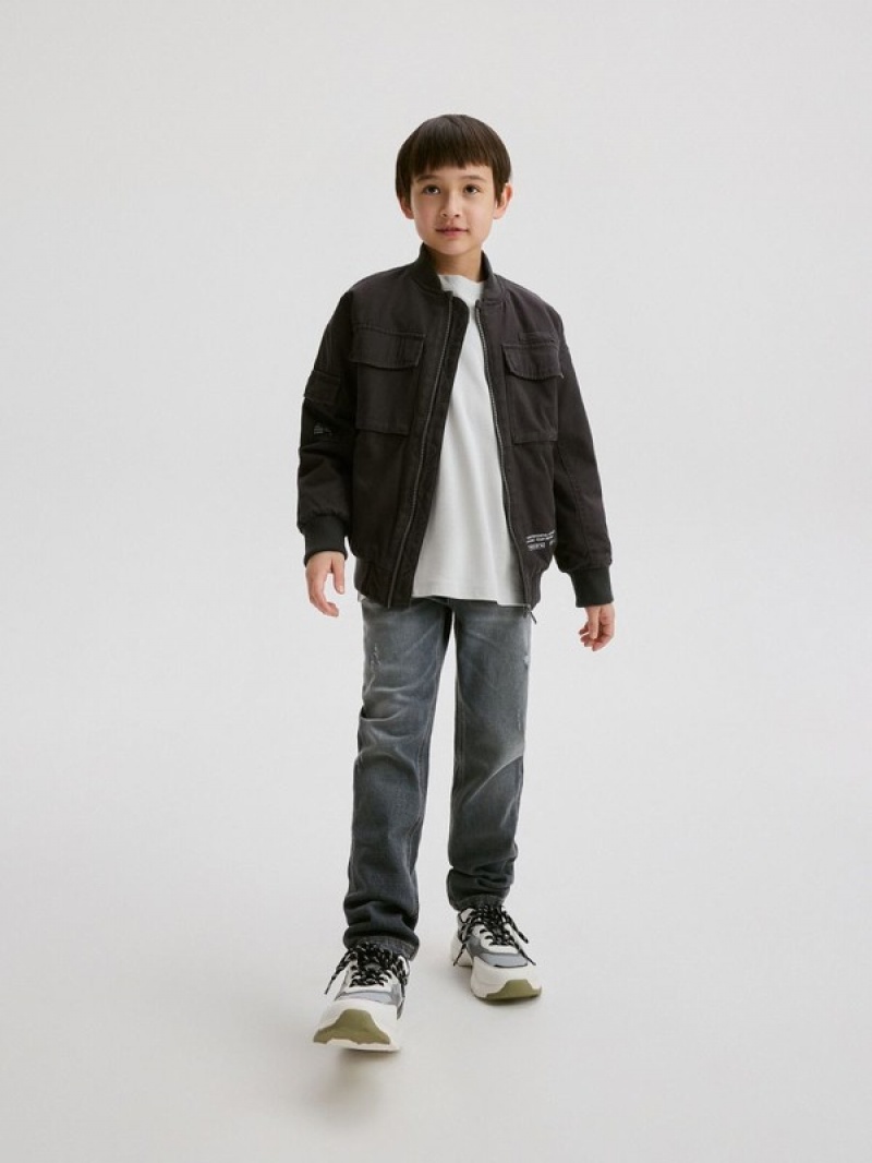 Reserved Outer Jacken Jungen Schwarz | 8941-FDETP