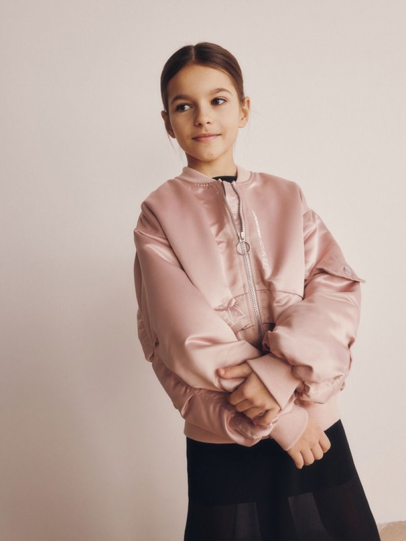 Reserved Outer Jacken Mädchen Rosa | 5439-PLUCG