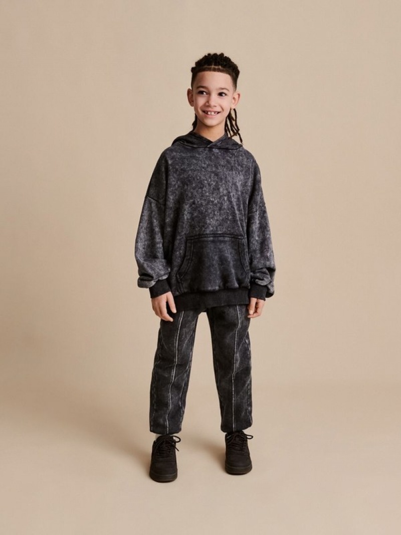 Reserved Oversize Sweatwash Effect Pullover Jungen Dunkelgrau | 9748-KEFVH