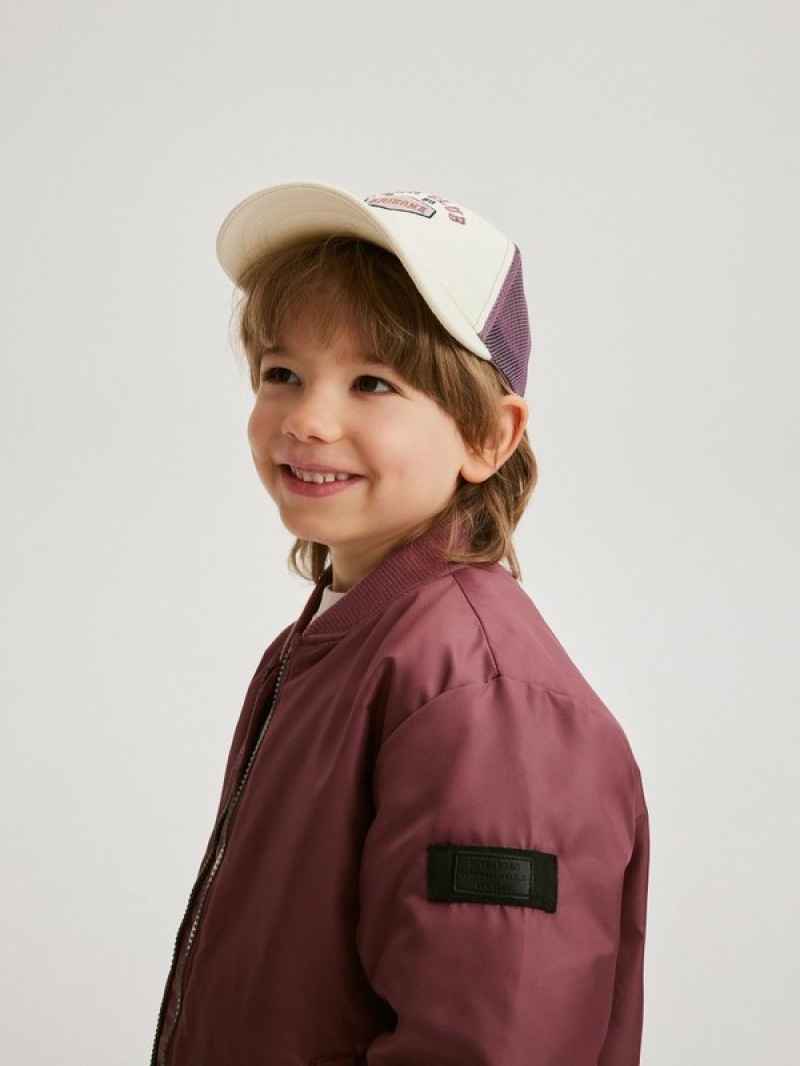 Reserved Oversized Bomber Jacken Jungen Lila | 6870-ETPKG