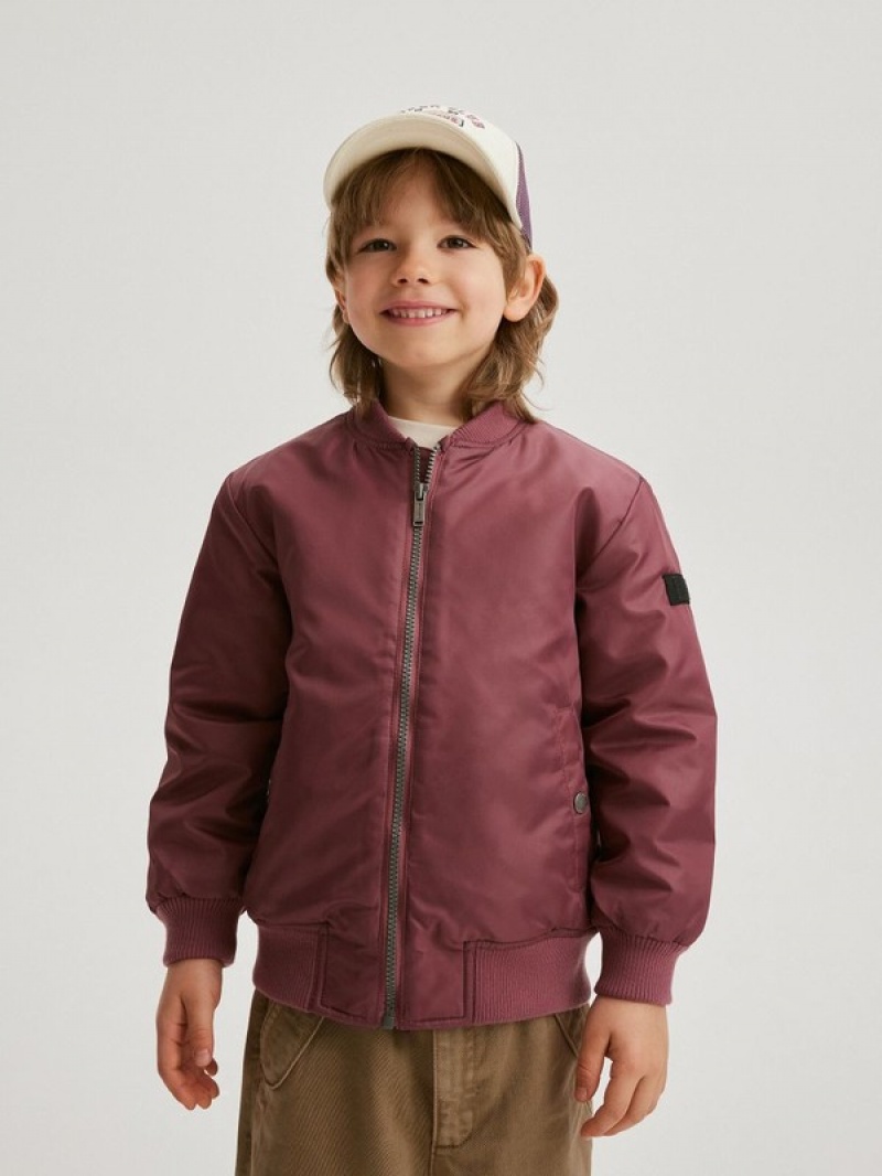 Reserved Oversized Bomber Jacken Jungen Lila | 6870-ETPKG