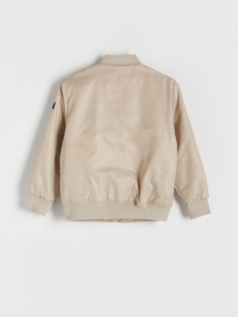 Reserved Oversized Bomber Jacken Jungen Beige | 0543-ICMKG