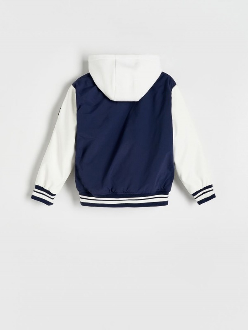 Reserved Oversized Bomber Jacken Jungen Navy | 7342-RXTKD