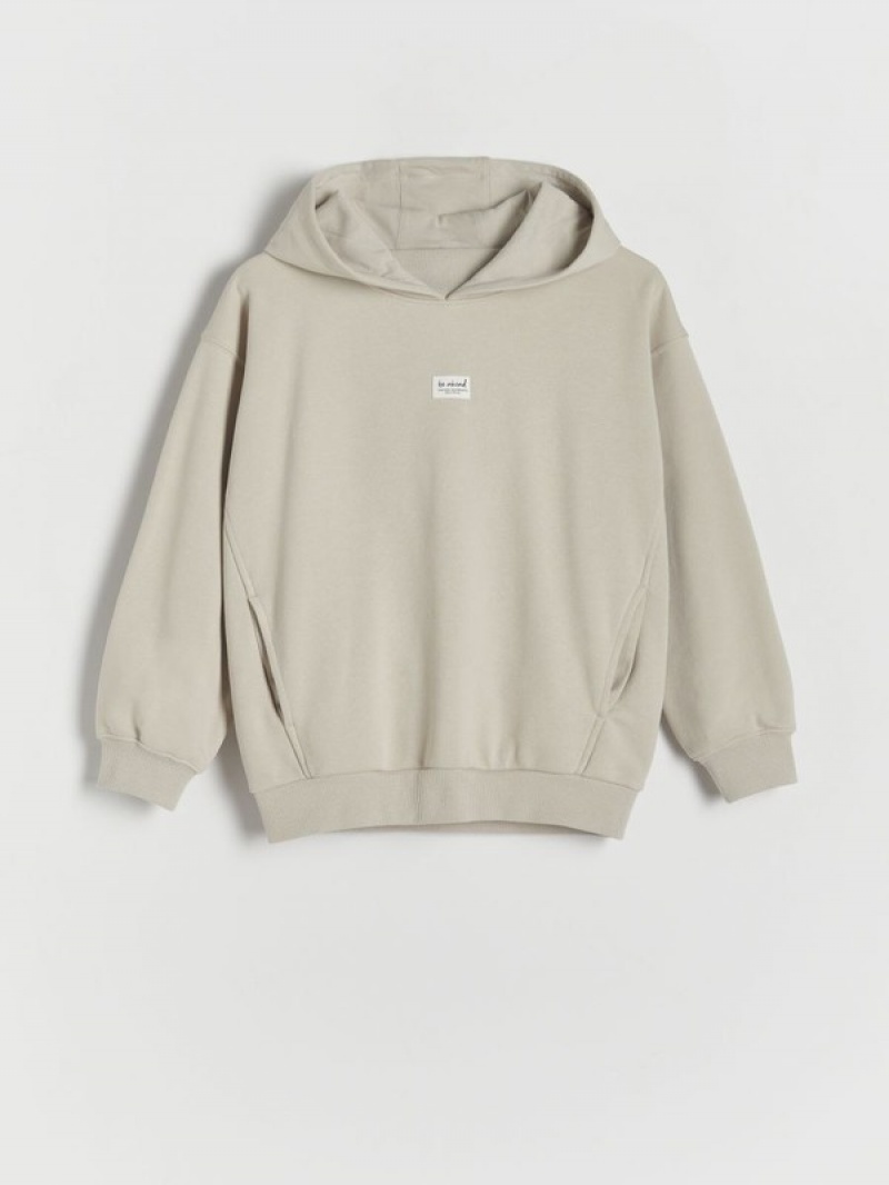 Reserved Oversized Pullover Jungen Beige | 9275-ESHWQ