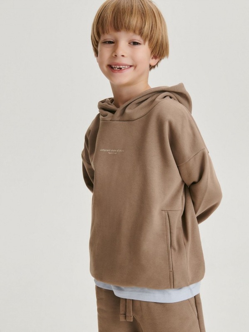 Reserved Oversized Pullover Jungen Braun | 2869-GOURY