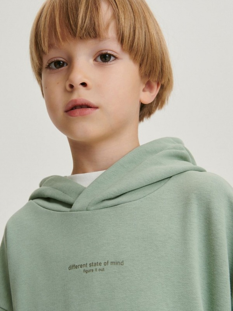 Reserved Oversized Pullover Jungen Hellolivgrün | 4639-POKVL