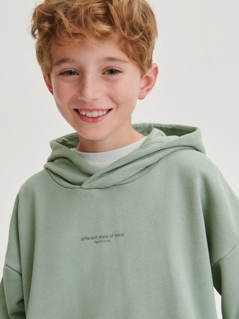 Reserved Oversized Pullover Jungen Hellolivgrün | 6041-UVPOF