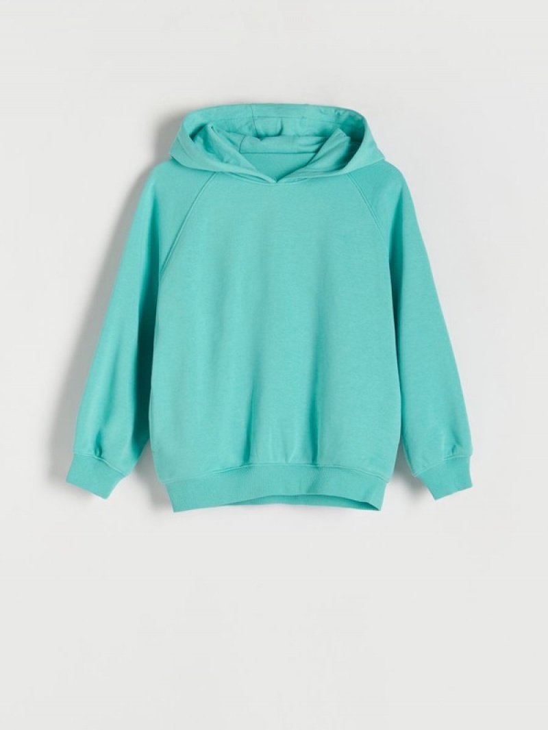 Reserved Oversized Pullover Jungen Türkis | 4926-YEAPL