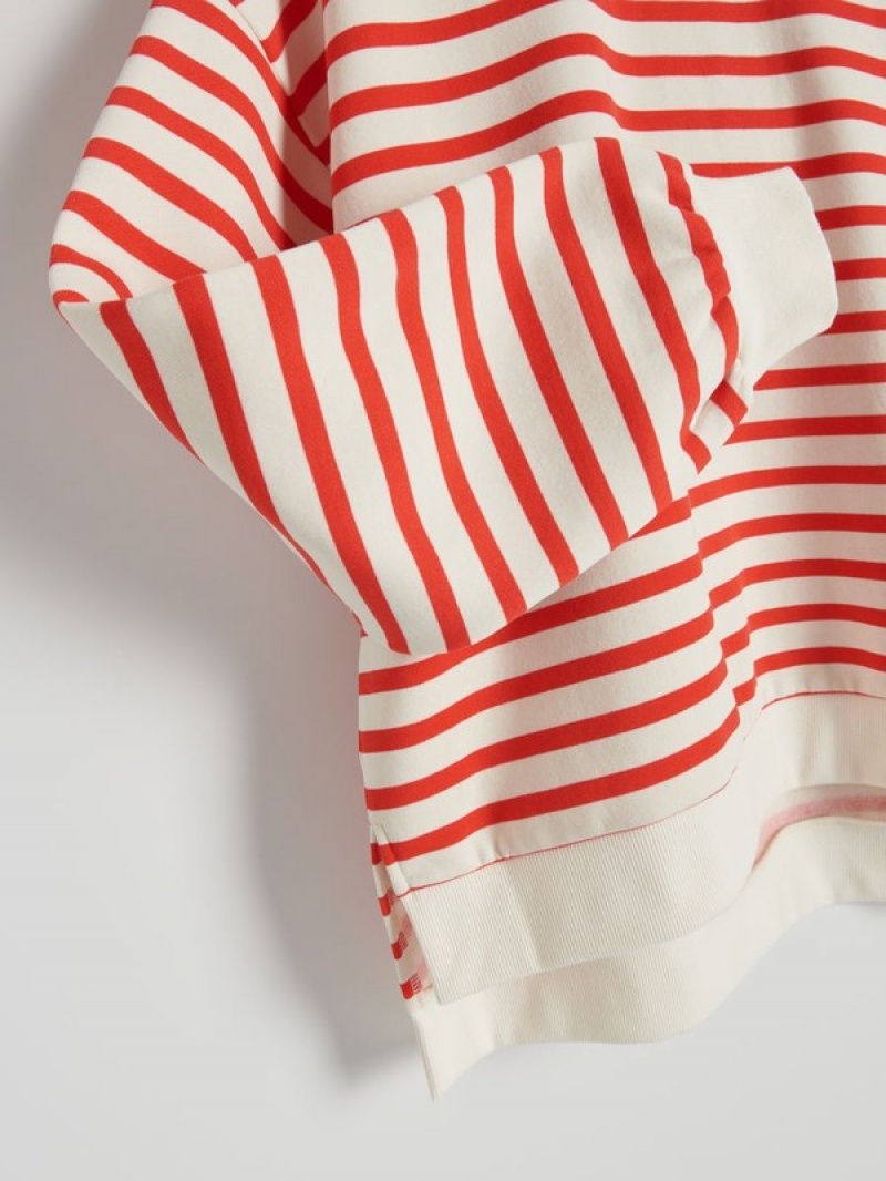 Reserved Oversized Stripe Sweatshirts Damen Mehrfarbig | 1785-HBEAR