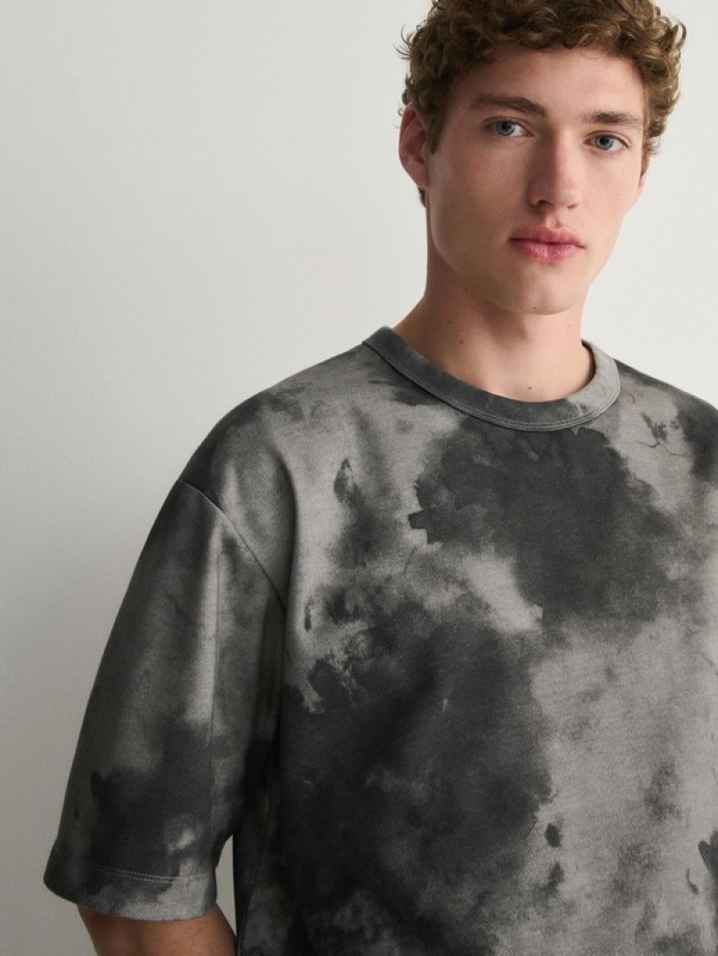 Reserved Oversized T-shirts Herren Hellgrau | 7519-SNGUP