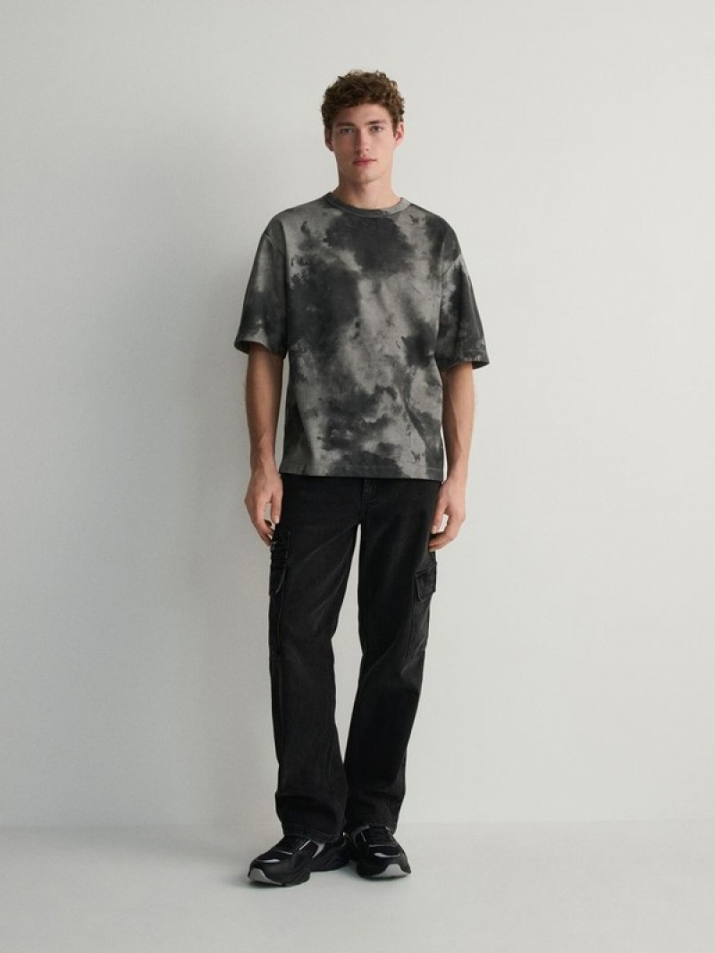 Reserved Oversized T-shirts Herren Hellgrau | 7519-SNGUP