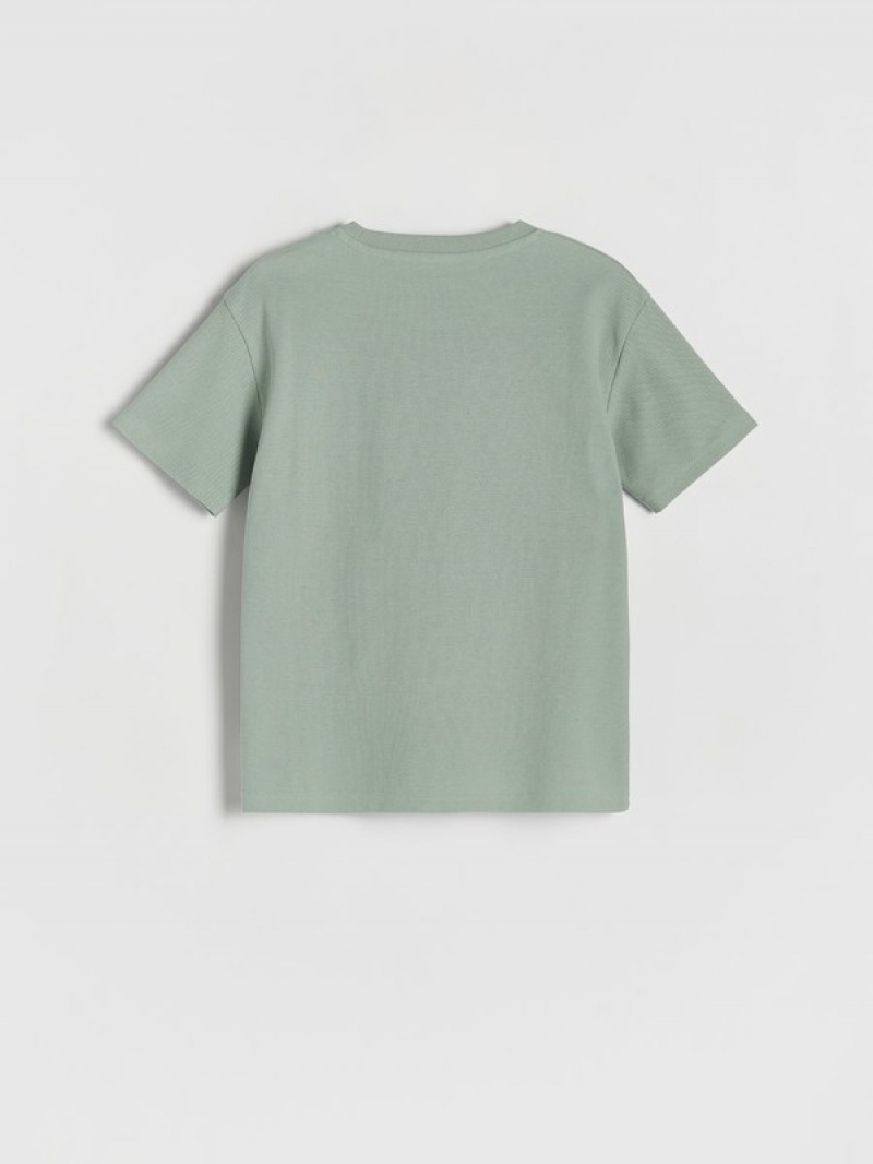 Reserved Oversized T-shirts Jungen Grün | 8137-PAGEQ