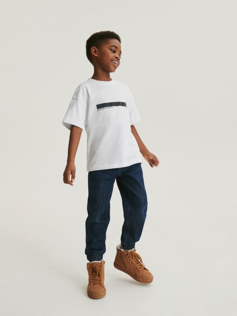 Reserved Oversized T-shirts Jungen Weiß | 1273-JCIBX