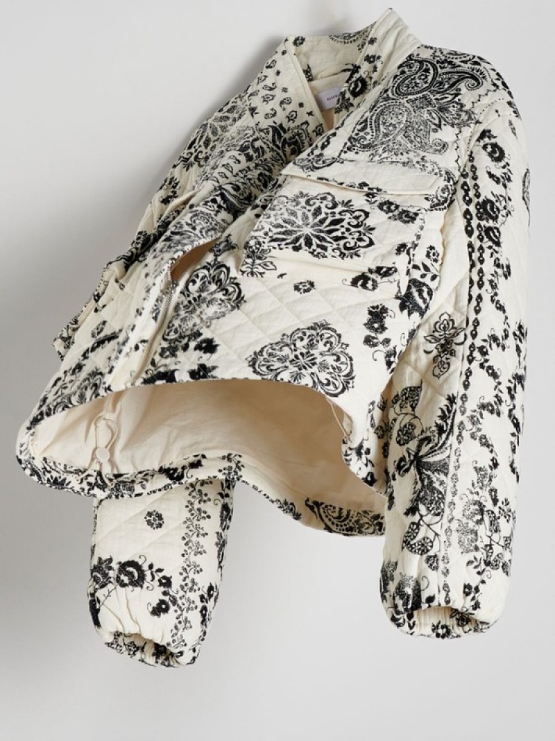 Reserved Paisley Stylen Pattern Jacken Damen Beige | 1489-KNPEW