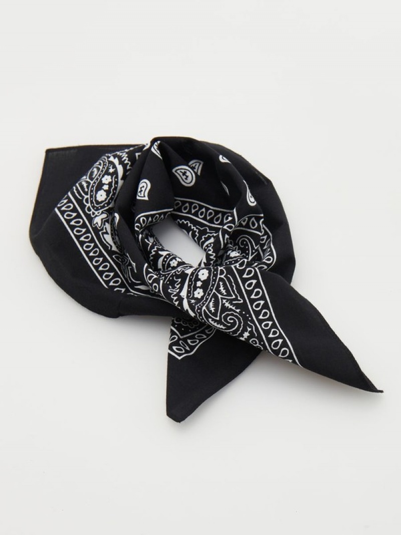 Reserved Patterned Bandanna Schals Jungen Schwarz | 6857-YOWBX