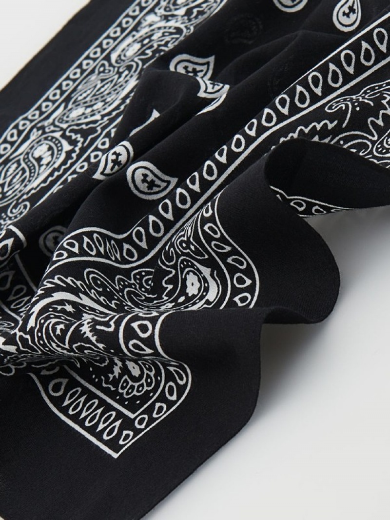 Reserved Patterned Bandanna Schals Jungen Schwarz | 6857-YOWBX