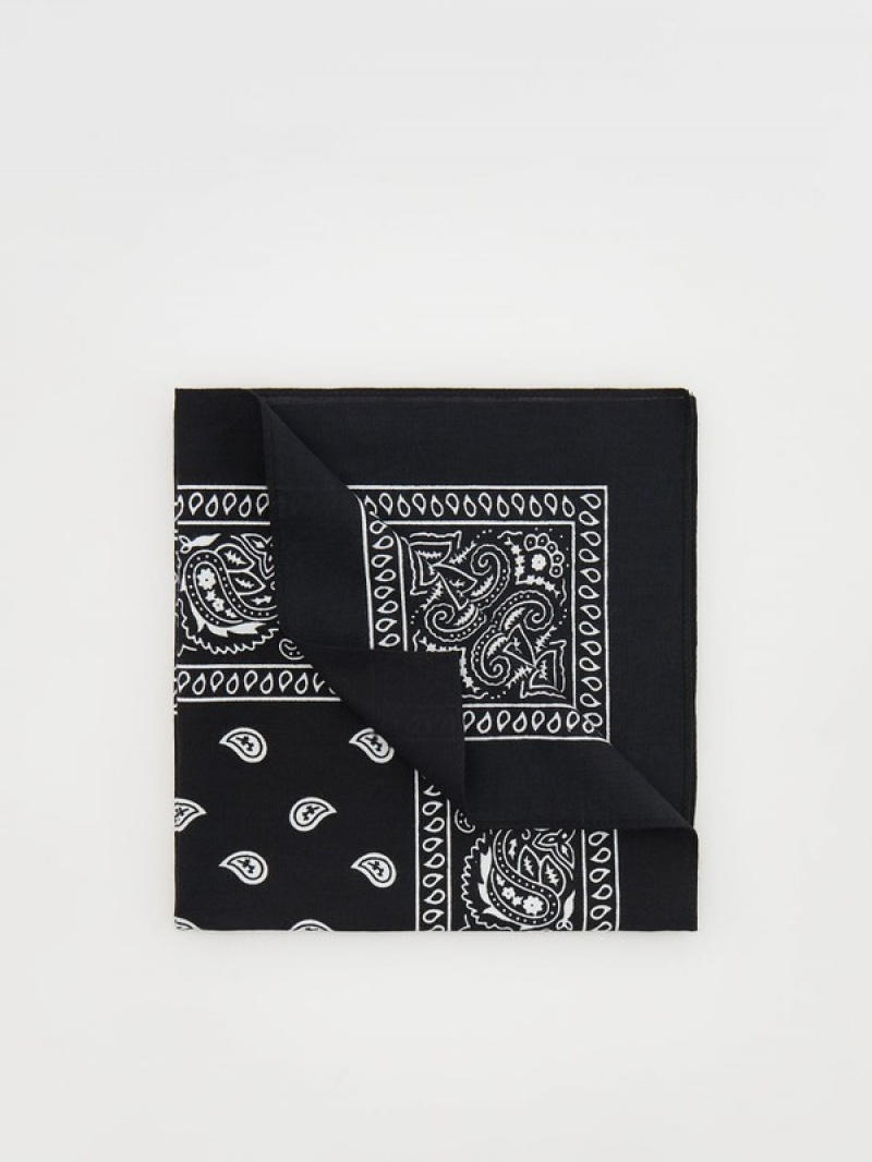 Reserved Patterned Bandanna Schals Jungen Schwarz | 6857-YOWBX