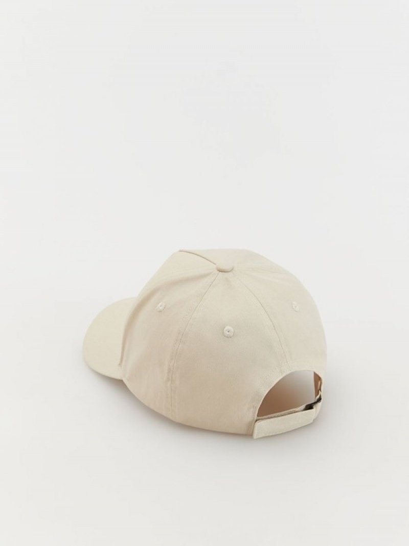 Reserved Peaked Kappen Herren Beige | 5304-TGMON