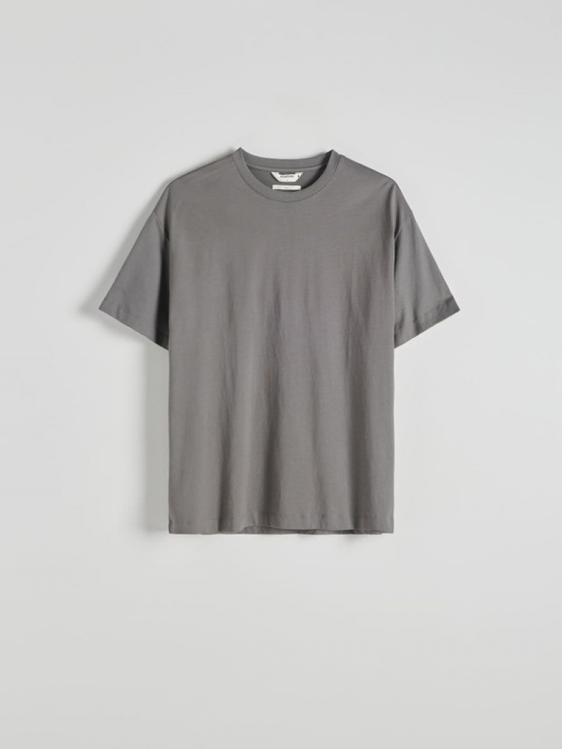 Reserved Plain Boxy T-shirts Herren Dunkelgrau | 6093-RSFIO