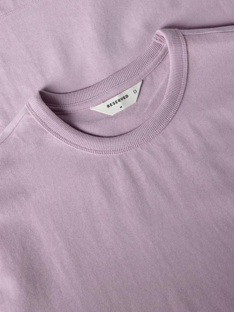 Reserved Plain Boxy T-shirts Herren Rosa | 3728-CXDGB