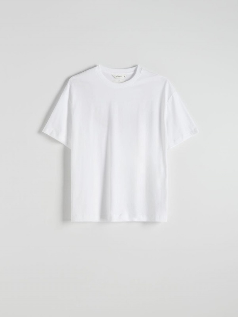 Reserved Plain Boxy T-shirts Herren Weiß | 2491-HRVYE