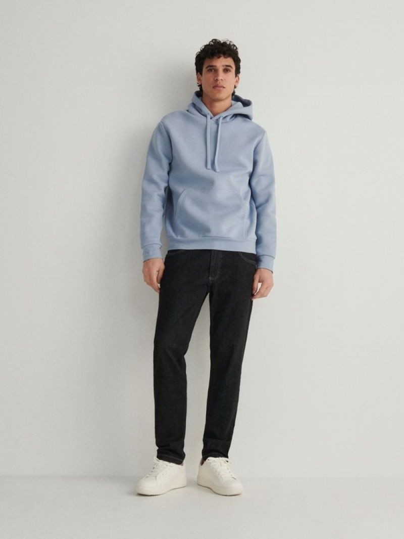 Reserved Plain Sweatshirts Herren Blau | 6158-TWPUZ