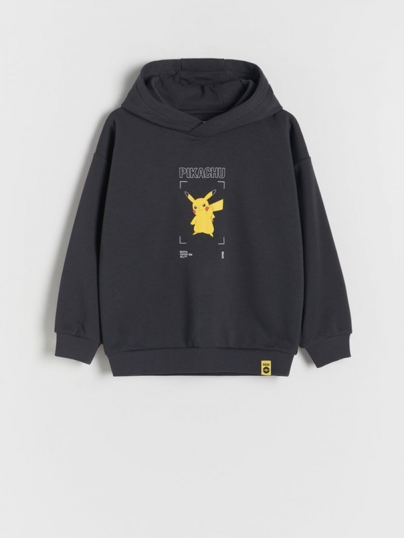 Reserved Pokémon Oversized Pullover Jungen Dunkelgrau | 0568-CGPXA