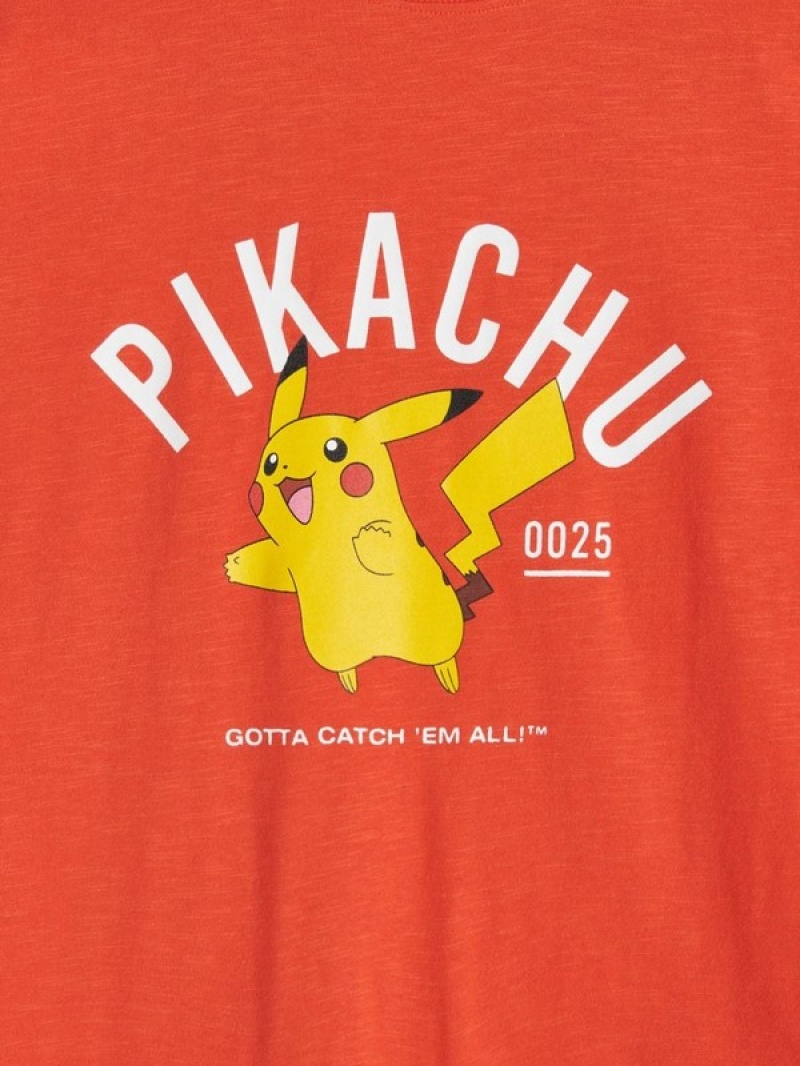 Reserved Pokémon T-shirts Jungen Rot | 0628-JVPNQ