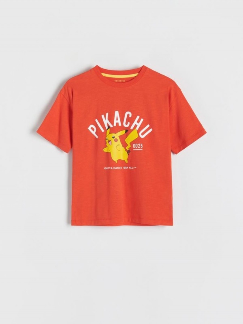 Reserved Pokémon T-shirts Jungen Rot | 0628-JVPNQ