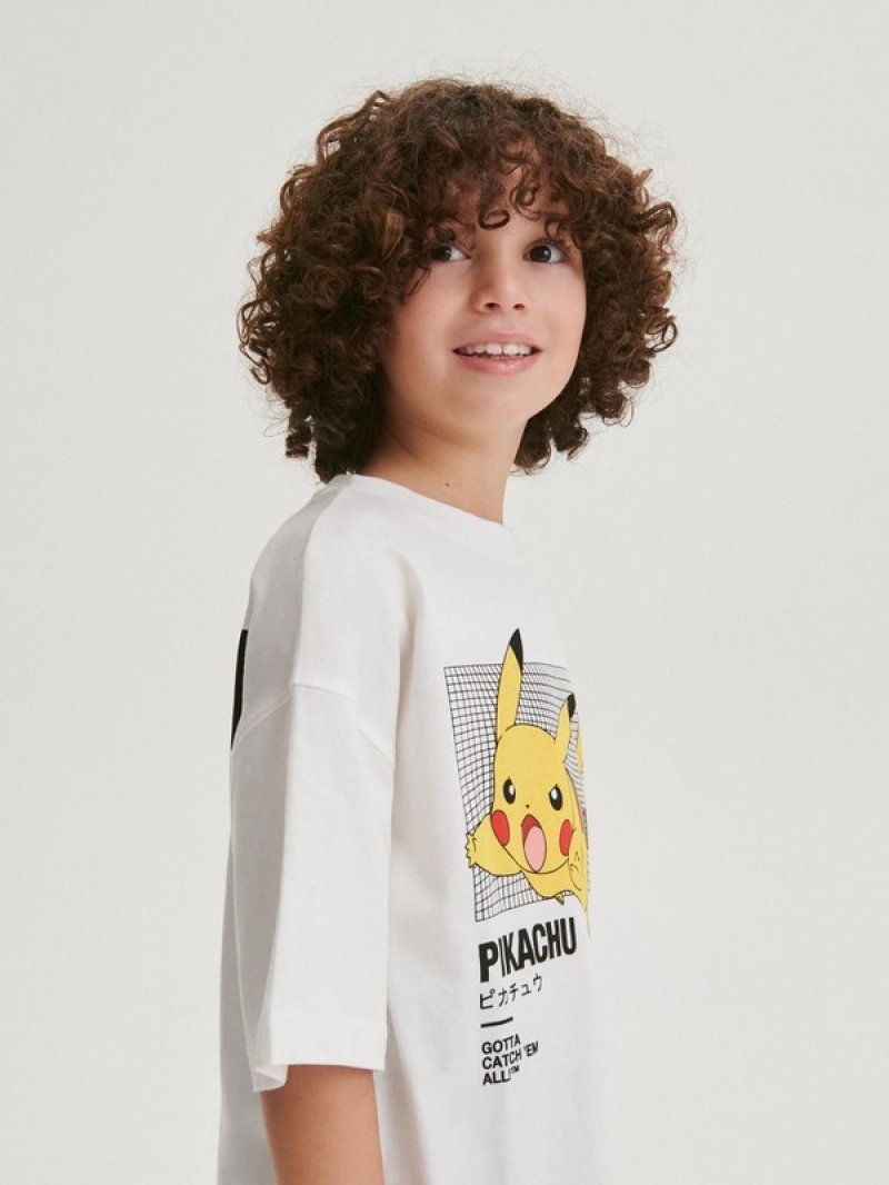 Reserved Pokémon T-shirts Jungen Weiß | 2860-VOSYR