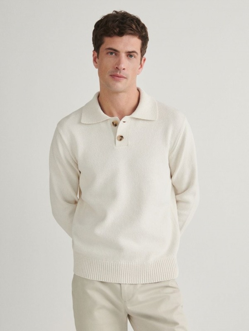 Reserved Polo Pullover Herren Weiß | 6851-IXSAB