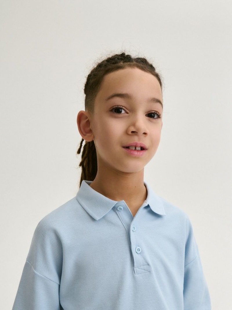 Reserved Polo T-shirts Jungen Blau | 6123-IJUXO