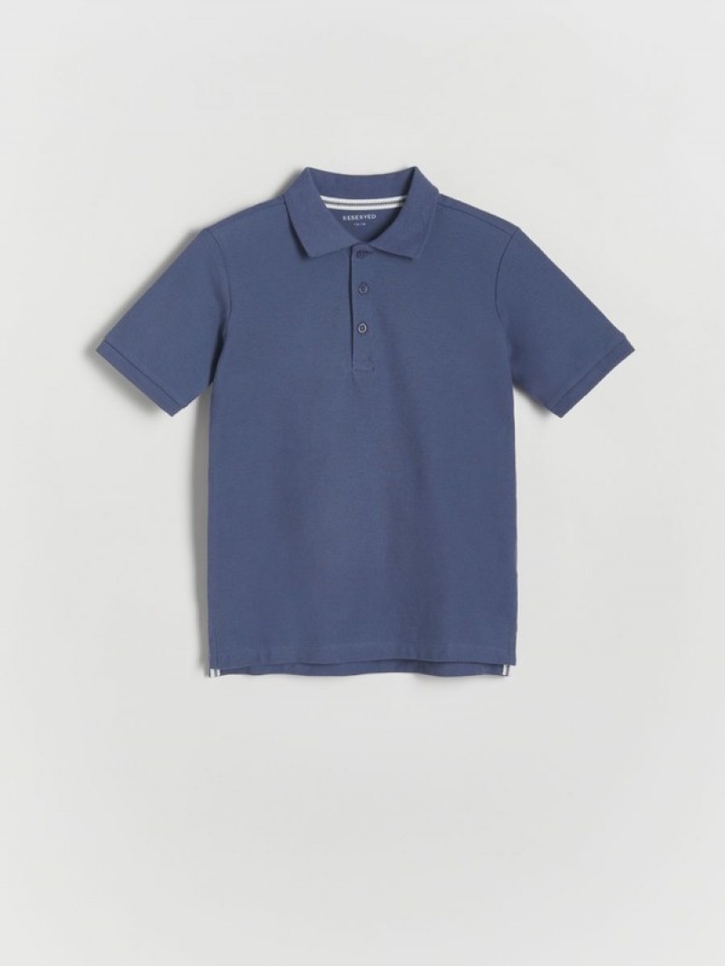 Reserved Polo T-shirts Jungen Grau Blau | 3168-YIBLT