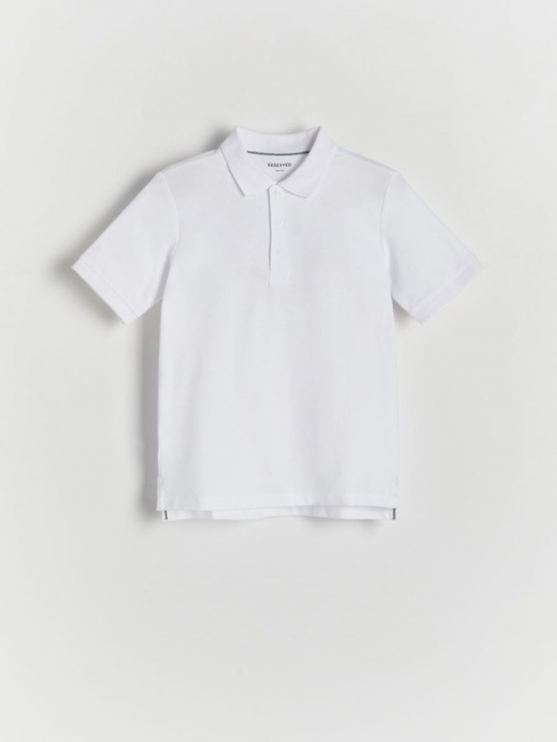 Reserved Polo T-shirts Jungen Weiß | 3025-MEYPB