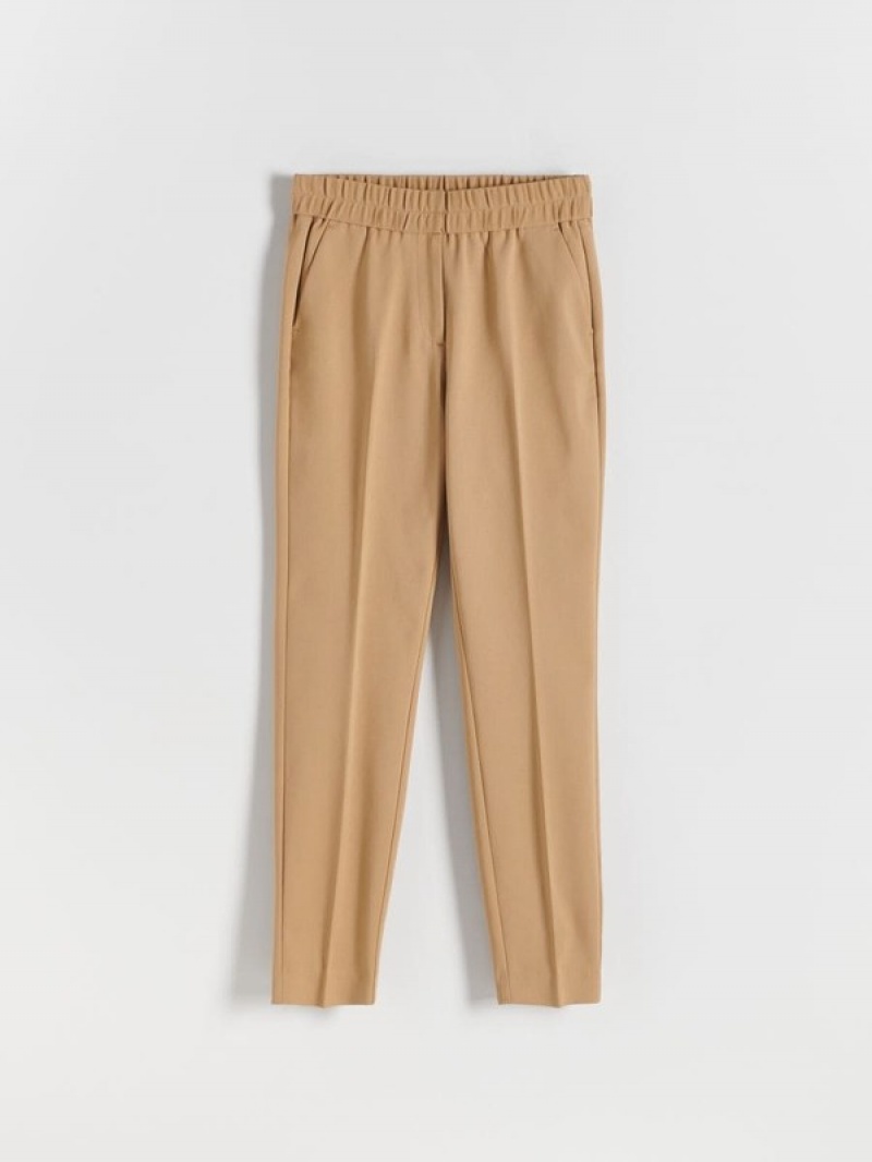 Reserved Pressed Crease Hosen Damen Beige | 2751-JYPZI