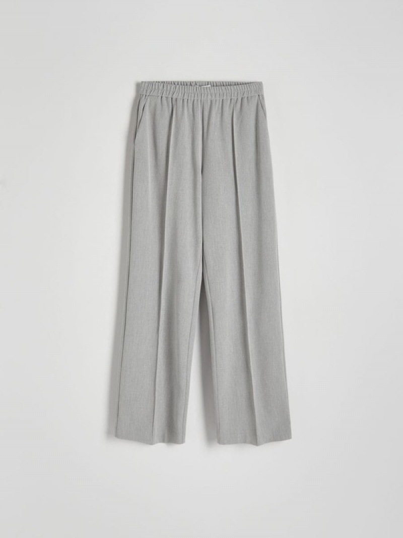 Reserved Pressed Crease Hosen Damen Grau | 9345-FMOHG