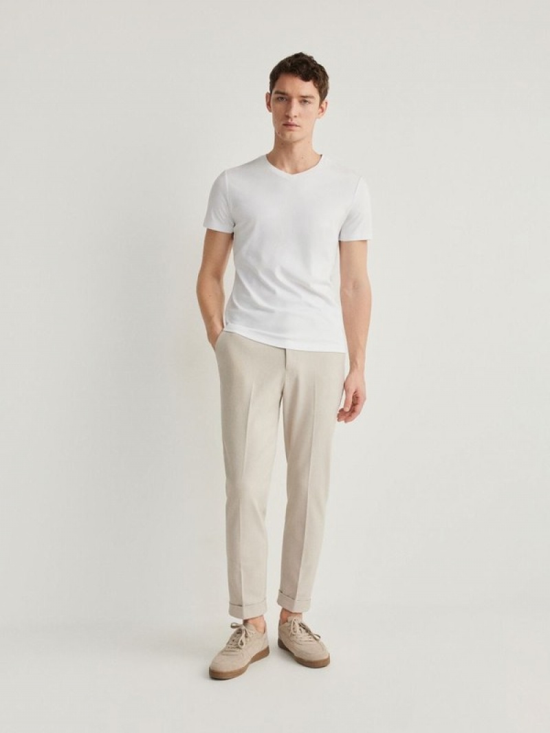 Reserved Pressed Crease Hosen Herren Beige | 7109-HESWJ