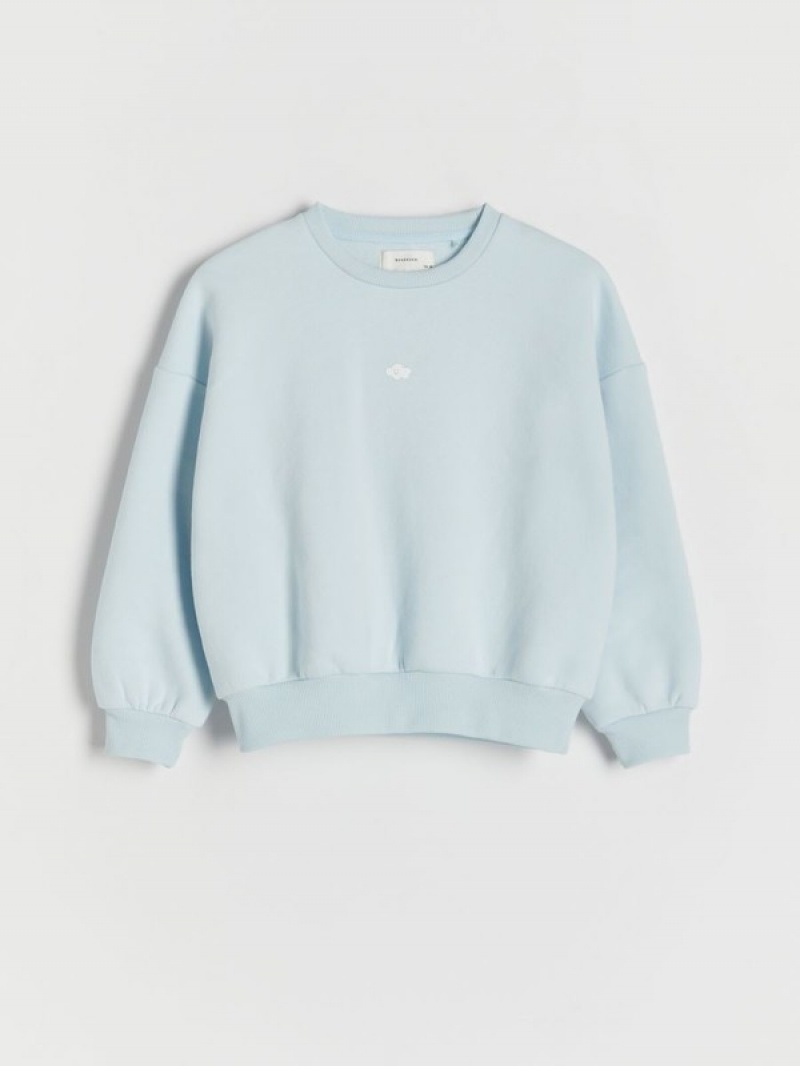 Reserved Printed Sweatshirts Mädchen Blau | 0386-SNYWM